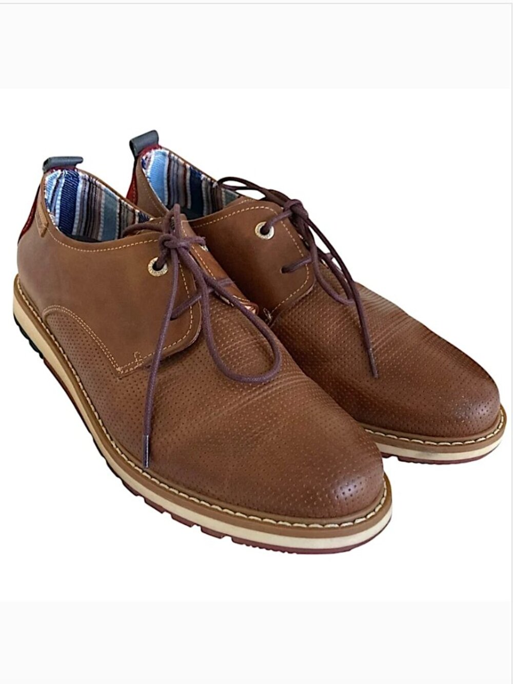 PIKOLINOS Berna Leather Oxford Shoes Size 11 Brown